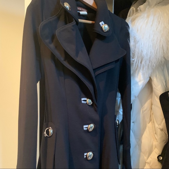 Gorgeous black with white trim jacket.  Bought in Ottawa at a high end shop. - Picture 1 of 3